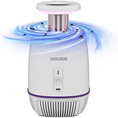 molemo Bug Zapper Indoor, Portable Mosquito Bug Zapper Flying Insect Trap Energy Saving 3W for Gnats, Flies, Moths Insect Catcher & Killer for Home Patio Outdoor Electric Bug Zapper