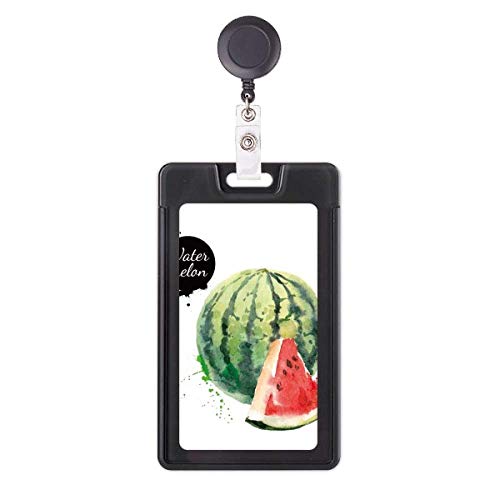 Étui rétractable pour badge aquarelle pastèque idéal pour blouse infirmière hospitalière