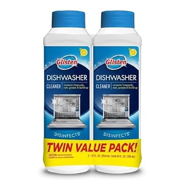 Summit Brands DM03N-SS Glisten Dishwasher Magic Machine Cleaner and Disinfectant, 12 Fl Oz Bottle, 2-Pack , White