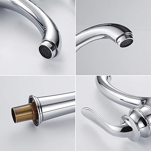 Grifo alto de cascada QYYZTQY para evitar salpicaduras en lavabo de encimera 2
