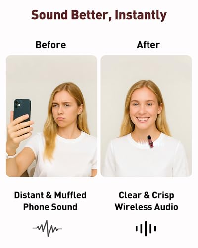 Image of USB C Lavalier Microphone Wireless Mini Mic for Type-C Android Phone /Tablet /PC Video Recording Clip-on Mics with Rotatable Clip&Denoise Recording, Ideal for Vlog Tiktok Youtube Content Creator, Red