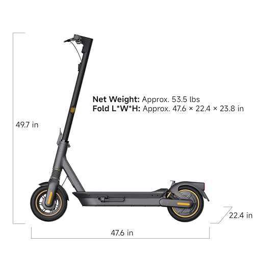Segway Ninebot MAX G2 Electric KickScooter, Power by 1000W Motor, Up to 43 Miles Range and 22MPH, w/t 10-inch Tires , Dual Brakes & Suspension, Electric Scooter for Adults, UL-2272 Certified