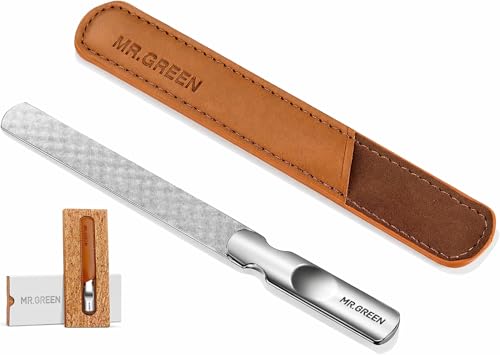 MR.GREEN Stainless Steel Nail File with Anti-Slip Handle and...