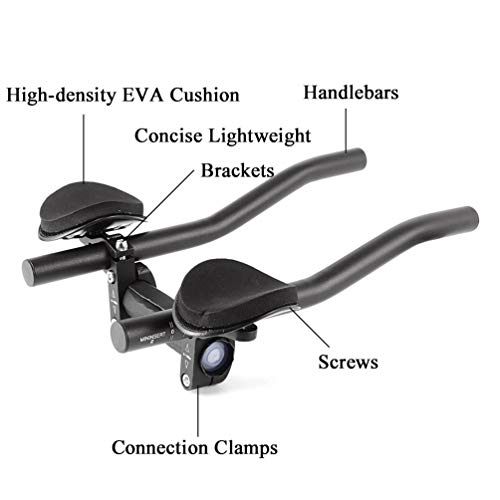 DSRong TT Handlebar Aero Bars Bicycle Rest Handlebar Bike Aluminium Alloy Arm Rest Handlebar Bicycle Tri Bars Relaxlation Handlebars for Most Bike (Beginner Level -One)