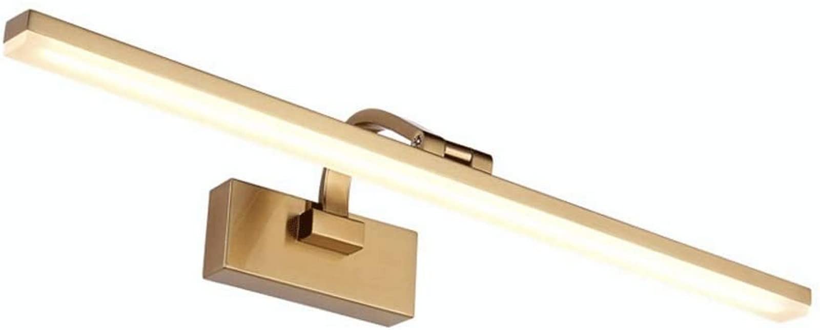 Lampe miroir salle de bain étanche IP44 et anti-buée dore rotative 9W 40cm