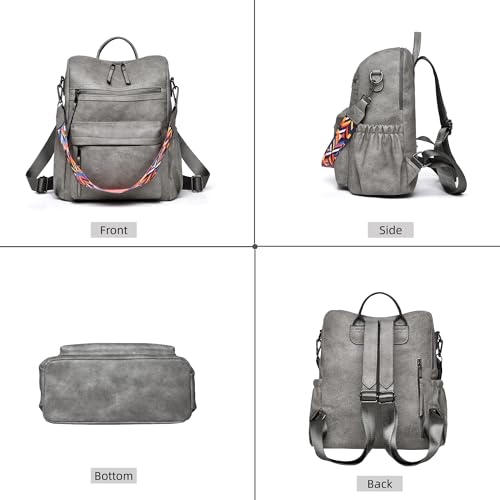 Image of Dora & Liz Womens Backpack Purse Leather Backpack Purse for Women Travel Fashion Backpack Designer Ladies Shoulder Bags