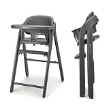 Kinderkraft TINO Seggiolone 3 in 1, Regolabile, Cintura di Sicurezza a 5 Punti, Vassoio Rimovibile, Facile da Pulire, Pieghevole, Adatto a Bambini e Adulti, Grigio