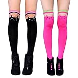 Set of 2 Cat Knee High Sock Kawaii Anime Clothing Cute Kpop Thigh High Stocking Funny Cartoon Animal Leggings Boot Tights