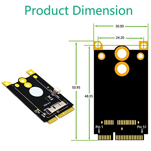 Convertisseur Mini PCIe 12+6 broches haute performance pour module WiFi Broadcom BCM94360CD - 8