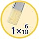Pelikan Pinsel-Set, Größe 2, 4, 6, 10, (3 Haarpinsel, 2 Borstenpinsel), Schaft naturbelassen, 5 Stück