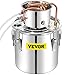VEVOR Alcohol Still 13.2Gal/50L Alcohol Distiller Stainless Steel Distillery Kit for Alcohol With Copper Tube & Pump Home Brewing Kit Build-in Thermometer for DIY Whisky Wine Brandy