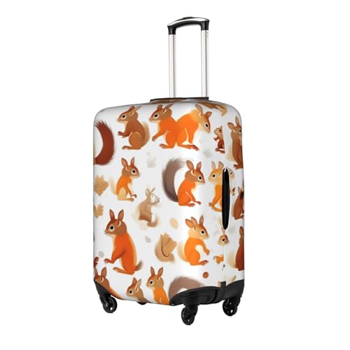 Cute Squirrels Print Luggage Cover For Suitcases, Travel Case Protector, Simple & Convenient Installation2