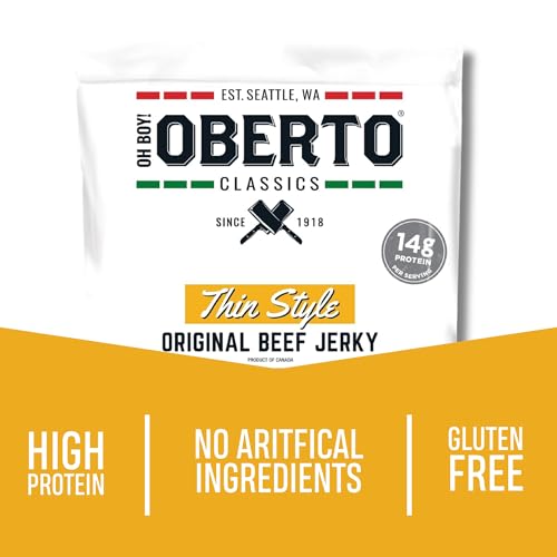 Oh Boy! Oberto Classics Thin Style Original Beef Jerky, 7 Ounce
