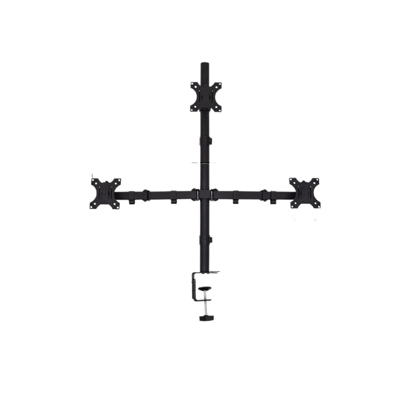 Support écran ordinateur réglable hauteur pince table triple écrans PC VESA