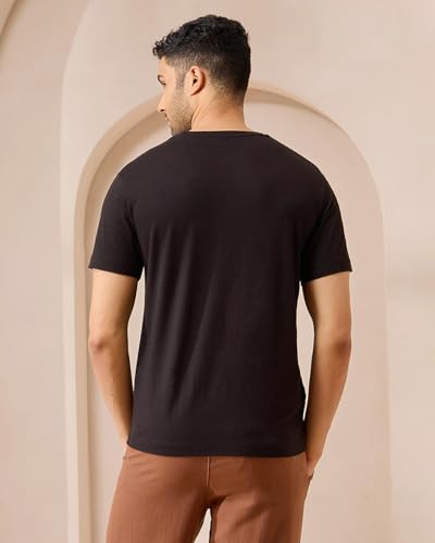 Image of Wellbi Bamboo Men's Tshirt - Ultra-Soft, Breathable & Sustainable | Premium Cotton Blend for Supreme Comfort | Stylish & Eco-Friendly T-Shirt for Men | Tshirt Men Cotton