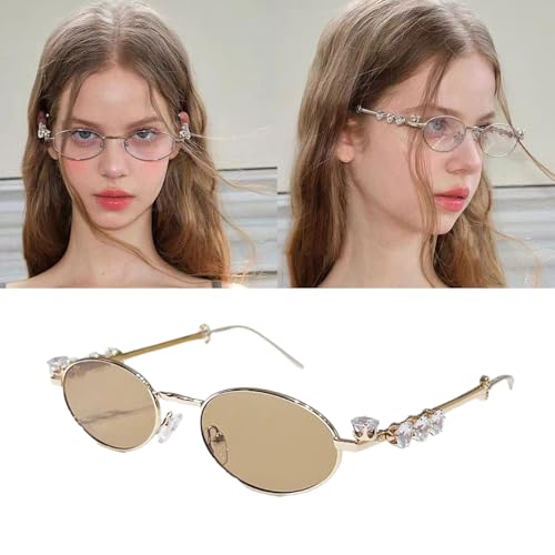 Stylish Sunglass for Girls Boys Photo Props Travel Hip Hop Oval Frame Oval Frame Glasses2