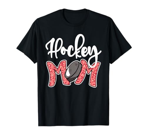 Hockey Mom, Leopard Ice Hockey Mama, Mothers Day Hockey Mom Maglietta
