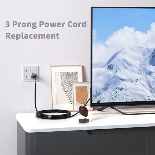 image for Etssembo 3 Prong Power Cord Replacement Power Cable for Computer TV Mo