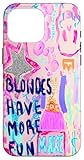 Aesthetic Blondes Have More Fun Pink Preppy Watercolor Case for iPhone 16 Pro Max