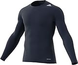 adidas Men's Techfit Base Layer Long Sleeve Tee, Navy X-Large