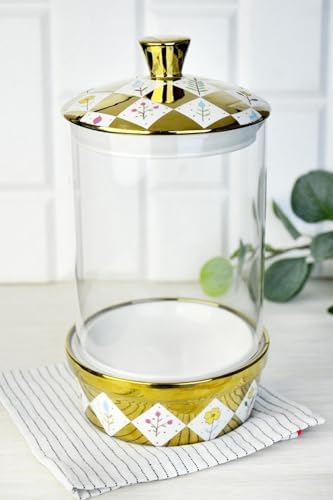 Paçi Leo Desenli Porselen Kapaklı 3 Boy Cam Kavanoz Seti - Görsel 2