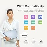 HUION Kamvas Pro 13 (2.5K) Graphic Tablet with Screen 145 Percent sRGB 2560 x 1600 QHD+ Pen Display Anti-Glare Glass and Full Laminated Drawing 7 Short Keys Battery-free Digital Pen, Clear,Blue - Image 6