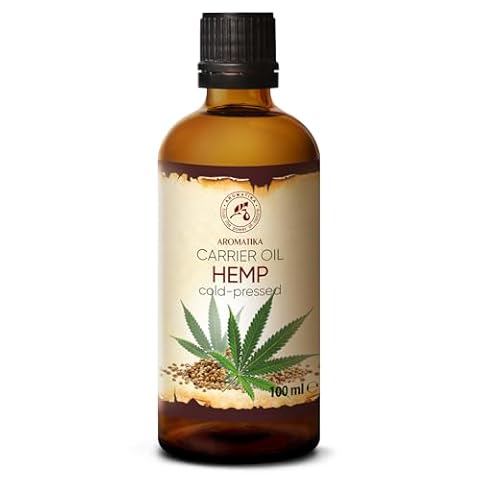 Olej z Nasion Konopi - 100 ml - Czysty i Naturalny - Olej Nośnikowy do Olejków Eterycznych - Olejek do Skóry - Paznokcie - Pielęgnacja Twarzy i Ciała Wargi - Do Kąpieli