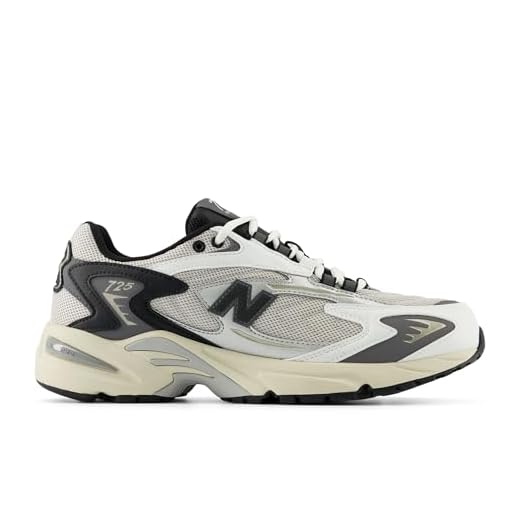 New Balance Tênis masculino 725, Preto/branco, 37