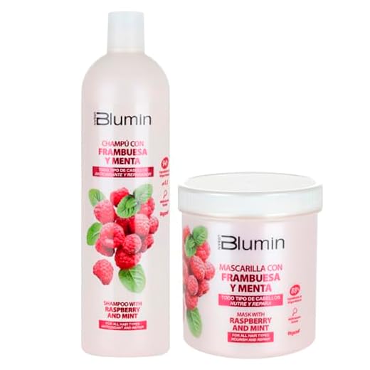 Tahe Pack Blumin Frambuesa y Menta: Champú 1000 Ml. + Mascarilla 700 Ml.