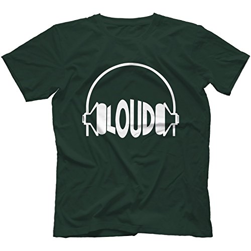 Image of Robot Rave Loud Records T-Shirt Forest Green XX-Large