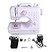 Produktbild Powerlife® Mini Nähmaschine Elektrische Tragbar Reisenahmaschine Nähen LED 12 Stiche Overlock Haushalts Nähwerkzeug mit Fußpedal für DIY Multifunktionale Nähen Maschine