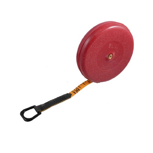 Aexit Round 15M Tools & Home Improvement x 12mm Metric Retractable Fiberglass Measuring Tape Tape Measures Ruler Red