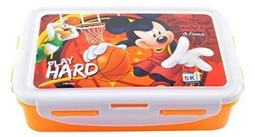 Image of JGS Plastic Cartoon Printed Lunch Box with Dabbi Air Tight Lid 600ml