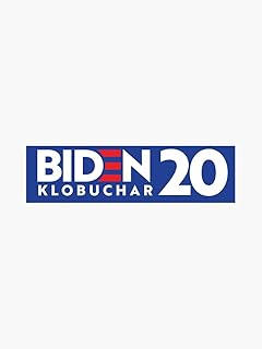 BIDEN/KLOBUCHAR 2020 Bumper Window Decal Vinyl Bumper Sticker 5"