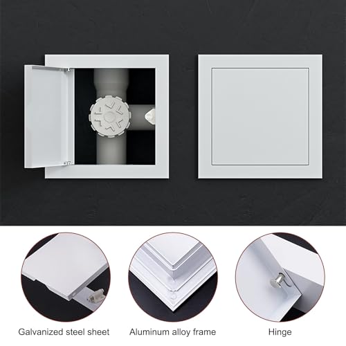 Panel de acceso de metal empotrado CompactDesign blanco 40x45 cm para techo 3