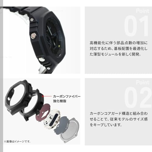 Image of Casio GA-B2100-1A1JF [G-Shock GA-B2100 Series Men's Rubber Band] Watch Shipped from Japan Released in Apr 2022