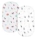 TILLYOU Microfiber Woodland Bassinet Sheets, 32''x16'' Flexible for Different Cradle and Bassinet Mattress, Silky Soft Breathable Cozy Baby Cradle Sheets Unisex, 2 Pack Woodland Gray & White