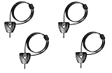 Master Lock 8417D Python Keyed Cable Lock, 6 ft Long, Black (4PACK)