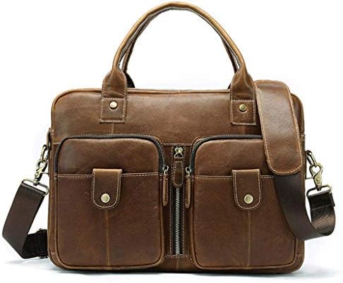 SIDUFHAOPKLL Briefcase for Men Computer Bag Laptop Waterproof Retro Business Travel Messenger image 5