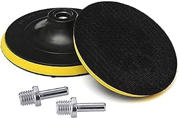 Yakamoz 2Pcs 5 Inch Hook and Loop Backing Pad Sanding Holder Polishing Backer Plate with M14 Thread to 8mm Adapter for Orbital Sander Buffer Polisher