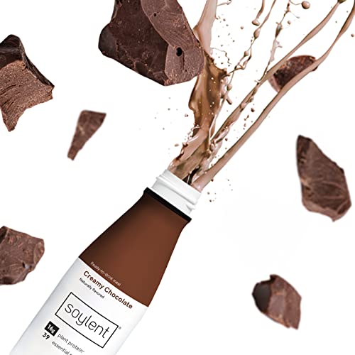 Soylent Creamy Chocolate Meal Replacement Shake, Contains 16G Complete Vegan Protein, Ready-To-Drink, 11Oz, 4 Pack #TOP1