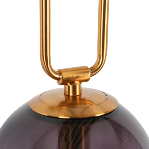 Image of KSANA Black Gold Wall Sconce, Modern Wall Mounted Lanterns Black and Electroplated Brass Sconce Lighting with Colored Globe Glass Shade for Living Room Mirror Hallway Kitchen