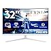 Philips Evnia 32M2C5501-32 Zoll Quad HD Curved Gaming Monitor, 180 Hz, 1 ms, FreeSync Premium, HDR10, Ambiglow (2560x1440, 2X HDMI 2.0, 1x DisplayPort 1.4) Weiss