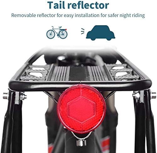 Kagbeni Bicycle Rear Rack Back Seat Luggage Rack Holder Carrier for Panniers Bags, Luggage, Cargo, Aluminum Alloy Adjustable with Reflector for Cycling 2