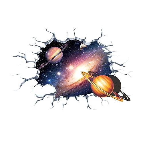 VIERSHU Galaxy Universum Wandtattoo Kinderzimmer Junge 3D Poster...