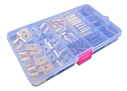 FITOOL 1/4-Inch 108Piece Furniture Cabinet Closet Shelf Rest Brackets Pegs Pins, L-Shape Shelf Bracket with Hole, Spoon Shape Support Pegs, Straight Rod Support Pin Dowel Pin, Color Assorted, 108Pack