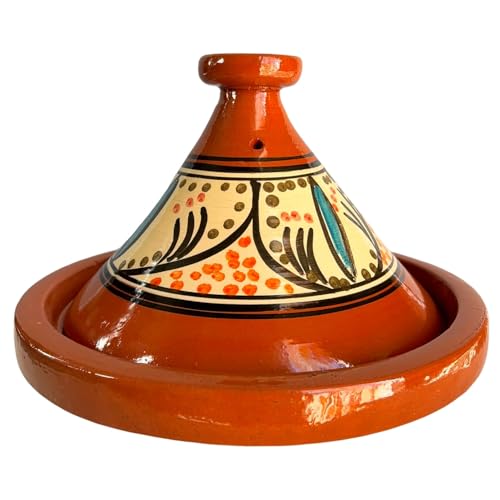 Tajine XL 35 cm in Terracotta Dipinta a Mano – Pentola Tradizionale Marocchina/Tunisina + Ebook Gratuito 2611251329