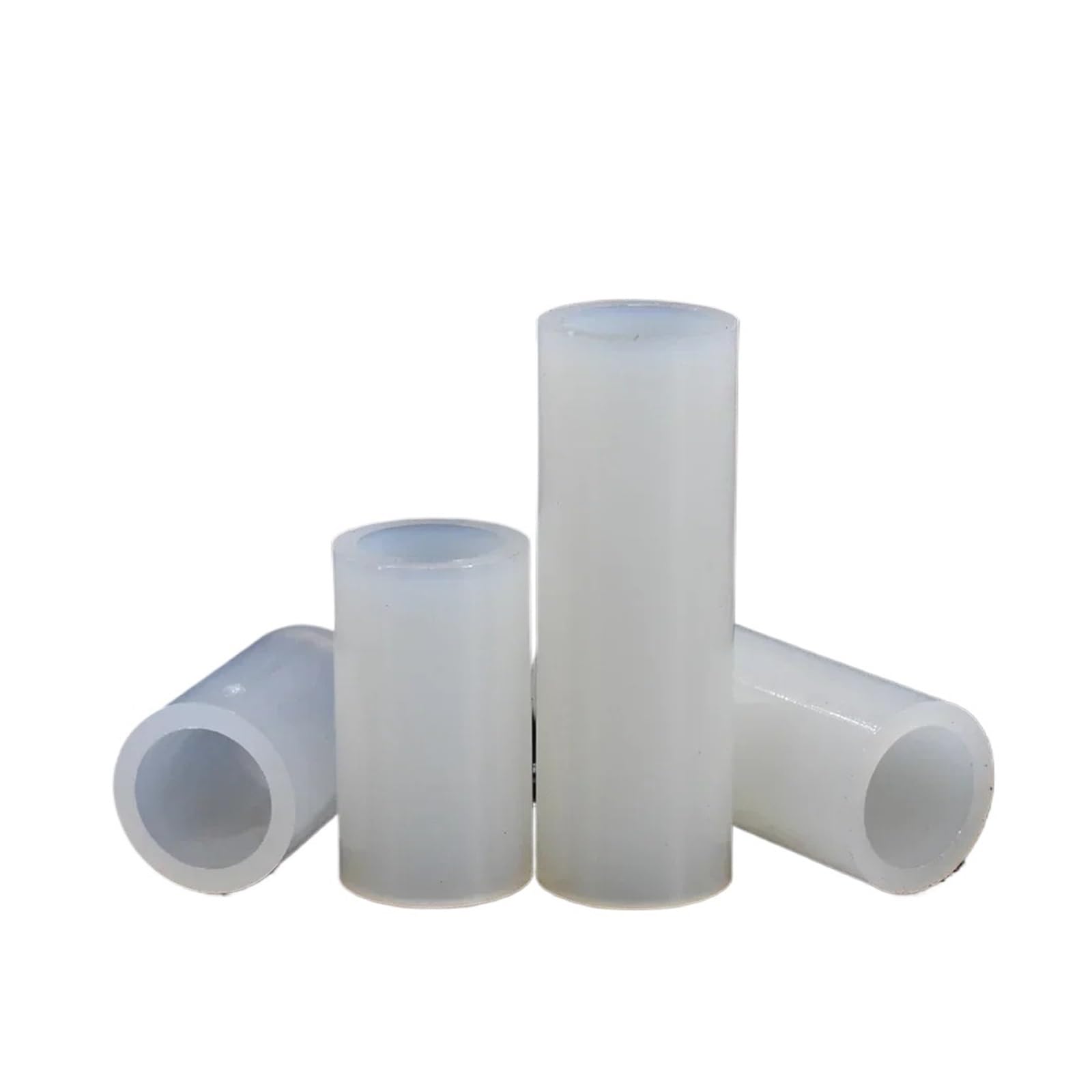 1000-5000 Stücke M3 M4 M5 Schwarz Weiß Nylon Abstandshalter Hohl Nicht Gewinde Kunststoff Motherboard Standoff TV Unterlegscheiben Dichtung(White,12MM(2000PCS)_M5.2(OD7MM)