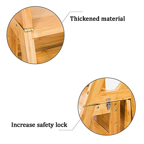Escabeau à usages multiples et chaise d'escalier en bois portable 4 marches