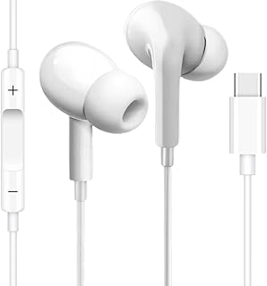 Fones de ouvido com fio tipo c intra auricular microfone integrado